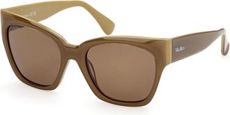 Max Mara MM0204 95N Womens Sunglasses Green Size 54