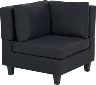 Beliani Corner Seat UNSTAD Fabric Black