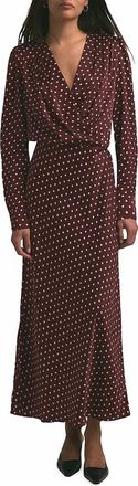 Favorite Daughter Nita Maxi Dress In Sangria Ditsy Dot