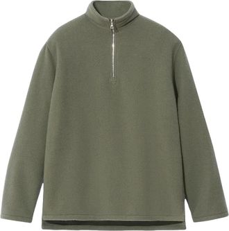 Rier zip fleece top - women - Wool - L - Green
