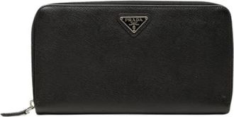 Prada Pre-owned Vintage Portemonnee - Dames - Vintage Accessoires - Zwart - ONE Size - Leer - Vintage