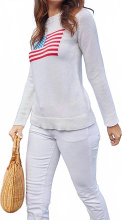 Sail to Sable Classic Flag Sweater In White