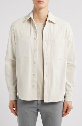 BOSS Owen Tech Corduroy Performance Overshirt in Open White at Nordstrom Rack, Size Small