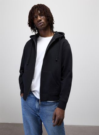 Le 31 Mens Brushed-interior zip-up hoodie