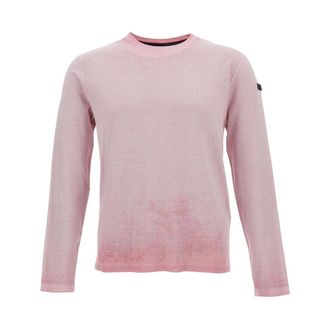 Roberto Ricci Design Long Sleeve T-Shirts, male, Pink, L, Crewneck Long Sleeve Top