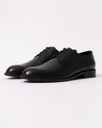 Boss Orange by Hugo Boss Mens Tayil Derby Shoes in Black Leather - Size UK 12