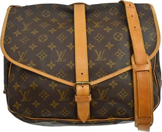 Louis Vuitton Saumur Messenger Monogram Canvas Brown Canvas Handbag (Pre-Owned)