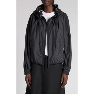 Moncler Auxonne Pleated Windbreaker in Black at Nordstrom, Size 0