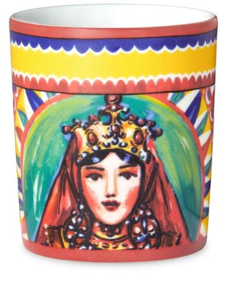 Dolce & Gabbana Carretto Siciliano porcelain wine glass - unisex - Porcelain - OS - Green