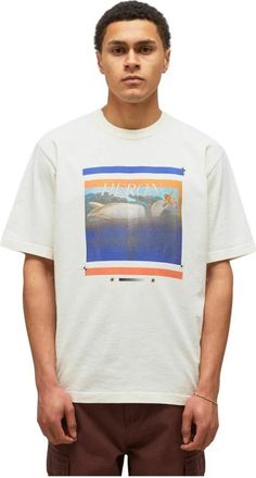 Heron Preston Kleurrijke Grafische Print Tee - Heren - T-shirts - Wit - M - Katoen - Tops