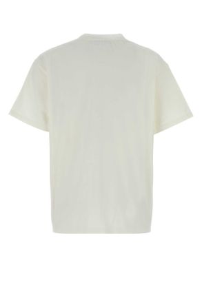 Prada Womens White Cotton T-Shirt Bianco Exterior Exterior: T-shirts And Polos