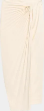 Roberto Cavalli Pleated Cady Wrap Midi SKirt