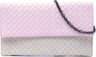 Bottega Veneta Pre-owned Wallet on Chain - Dames - Vintage Schoudertas - Roze - ONE Size - Leer - Vintage