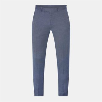 HUGO BOSS Hugo Mens Heiron Slim Solid Patterned Chinos in Medium Blue - Size 40W/32L