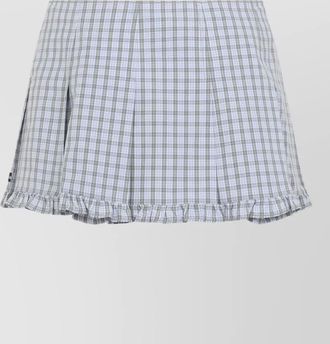 Miu Miu checked pleated mini skirt