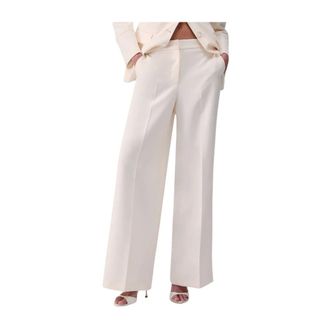 Liu Jo Wide-Leg Broek - Dames - Broeken - Beige - Maat: S Katoen
