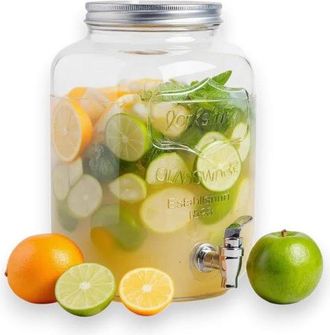 OEM Dispensador De Agua De 4 Litros Con Grifo, Ponchera, Jarra De Limonada De Vidrio, Jarras Para Que Tus Fiestas Y Cumplea&ntilde;os Sean A&uacute;n M&aacute;s Festivos