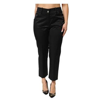 Bencivenga Cropped Straight Leg Trousers - female - BENCIVENGA - Cropped Trousers - Black - 3XL - Trousers
