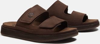 Timberland Sandale TIMBERLAND CASCO COVE SLIDE SANDAL, Herren, Gr. 41,5, dk brn suede, Leder, Schuhe Sandale, aus Timberland Premium Nubuk-Leder