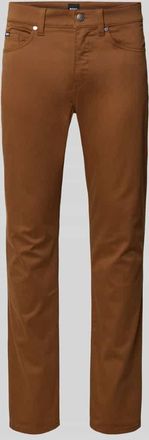HUGO BOSS Slim Fit Hose aus Baumwoll-Mix Modell DELAWARE in Camel, Gr&ouml;&szlig;e 32/30