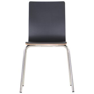OEM Silla De Madera Contrachapada Negra Con Estructura De Acero Inoxidable. Modelo Werdi B