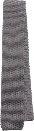 Brunello Cucinelli knitted silk tie - men - Silk - One Size - Grey