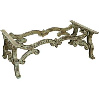 Biscottini International Biscottini - Base gambe tavolo da giardino Struttura in ferro pieno e ghisa, ideale per interno ed esterno Piani pietra marmo vetro legno