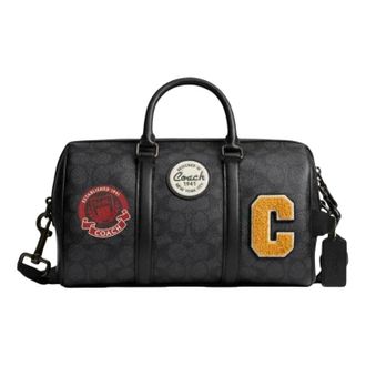 Coach Venture Duffle Bag 27 Signature Canvas With Patches CY821-QBA5F