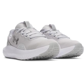 Under Armour Laufschuh UNDER ARMOUR UA W Charged Surge 4, Damen, Gr. 38,5, halo gray, wei&szlig;, Synthetik, Textil, Schuhe Laufschuh