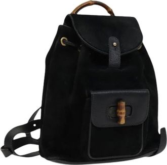 Gucci Pre-owned Backpacks, female, Black, Size: ONE SIZE Pre-owned Bamboo Backpack
