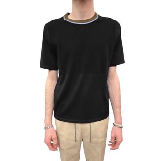 Paul Smith Short-sleeve Merino Jumper - male - Paul Smith - T-Shirts - Black - S - Tops