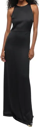 Burberry Black Round Neck Maxi Dress