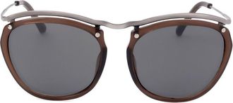 Linda Farrow DRIES VAN NOTEN DVN85 C3 Womens Sunglasses Brown Size 50