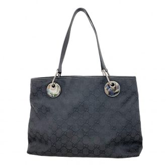 Gucci Black Canvas Tote Bag (Pre-Owned)