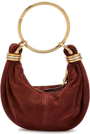 Chlo&eacute; Bracelet Suede top Handle bag - Tan - One Size