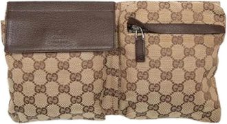 Gucci Pre-owned Belt Bags, female, Beige, Size: ONE SIZE Pre-owned Canvas Belt Bag