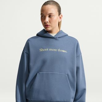 Nike Womens Caitlin Clark Therma-FIT Pullover Basketball Hoodie in Blue | JA0095-491