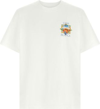 Casablanca White Flower Court Icon T-shirt