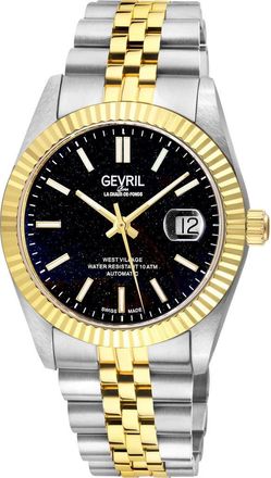 Gevril Group West Village Automatic Bracelet Watch, 40mm in Silver/Yellow Gold at Nordstrom Rack