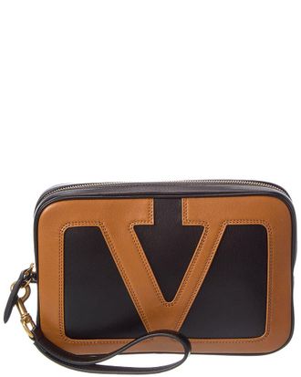 Valentino Logo Leather Crossbody