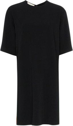 Gucci Black cotton jersey web stripe oversize T-shirt dress Size S
