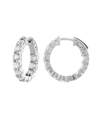 Diana M. Jewels Fine Jewelry 18K 4.20 Ct. Tw. Diamond Hoops