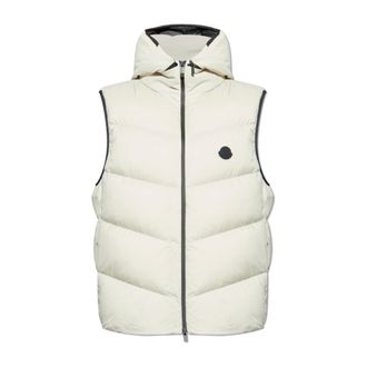 Moncler Vests, male, White, Size: M Down vest Guersac