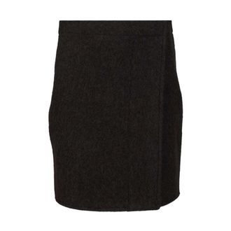 Christophe Lemaire Leather Wrap Skirt - female - Lemaire - Short Skirts - Black - XS - Skirts