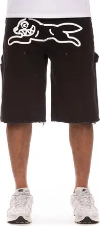 Icecream Angelo Logo Detail Denim Utility Shorts in Black Caramel at Nordstrom, Size 34