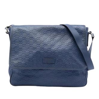 Gucci Pre-owned Cross Body Bags, female, Blue, Size: ONE SIZE Pre-owned Messenger Bag