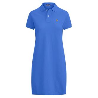 Polo Ralph Lauren Korte Mouw Jurk met Logo - Dames - Korte kleedjes - Blauw - S - Kleedjes