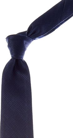 Canali Navy Stripes Reversible Silk Tie