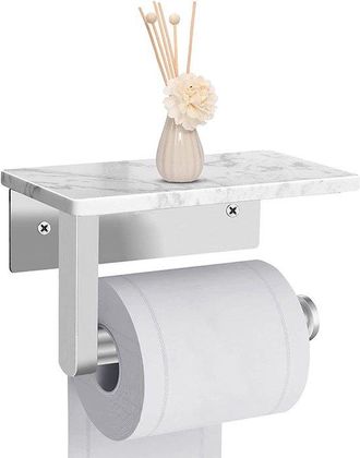 OEM Soporte Para Rollo De Papel Higi&eacute;nico Con Estante De M&aacute;rmol Y Herraje De Acero Inoxidable Para Ba&ntilde;o