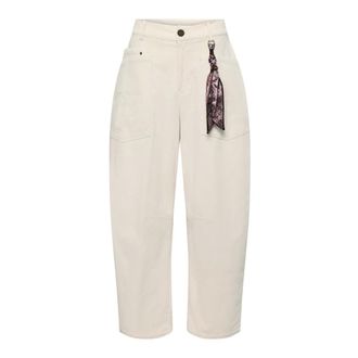 LeComte Geknipte broek - Dames - Broeken - Beige - Maat: L
